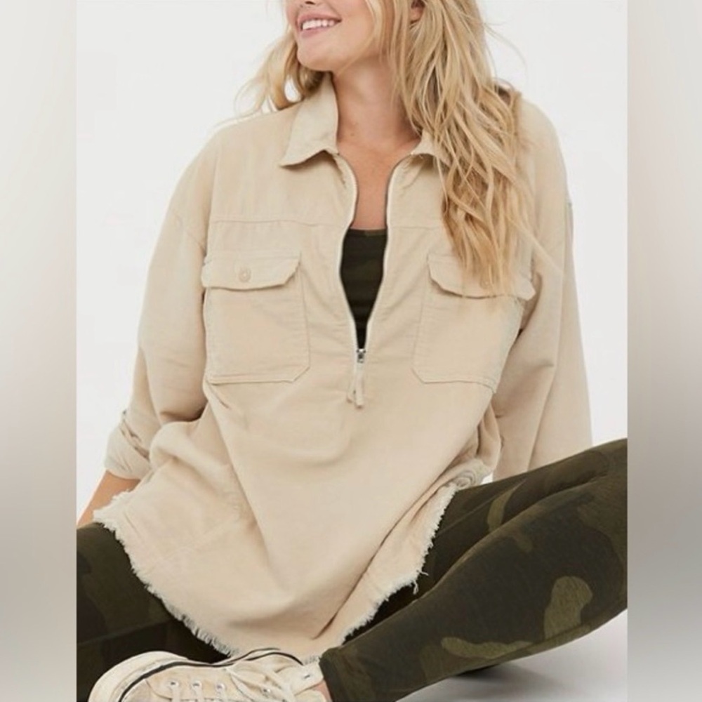 Offline by Aerie Corduroy Half Zip Tunic